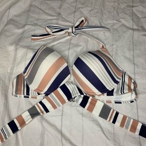 Striped Bikini with Cross Straps